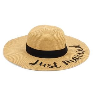 Just Married Floppy Hat